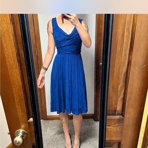 Deletta Royal Blue Midi Dress